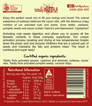 Organic Activated Cacao Boost Mix