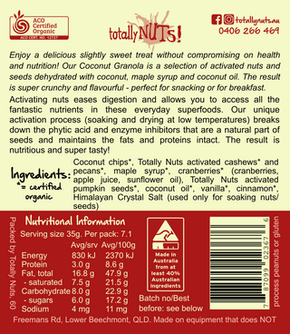 Organic Activated Coconut Granola